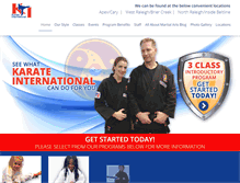 Tablet Screenshot of karateinternational.com
